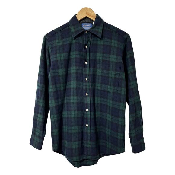 Vintage Pendleton Mens Long Sleeve Button Up Shirt Size S Wool Southwestern FLAW - Picture 1 of 8